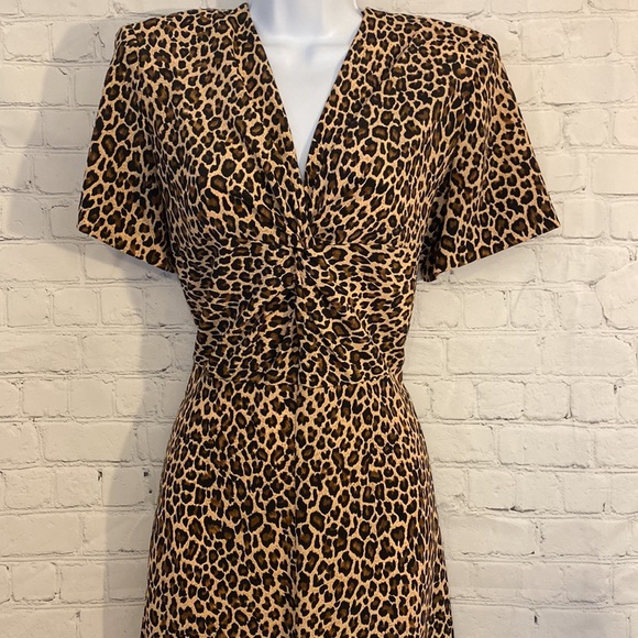 Vintage Dani Michaels animal print front knit maxi dress - Picture 2 of 8